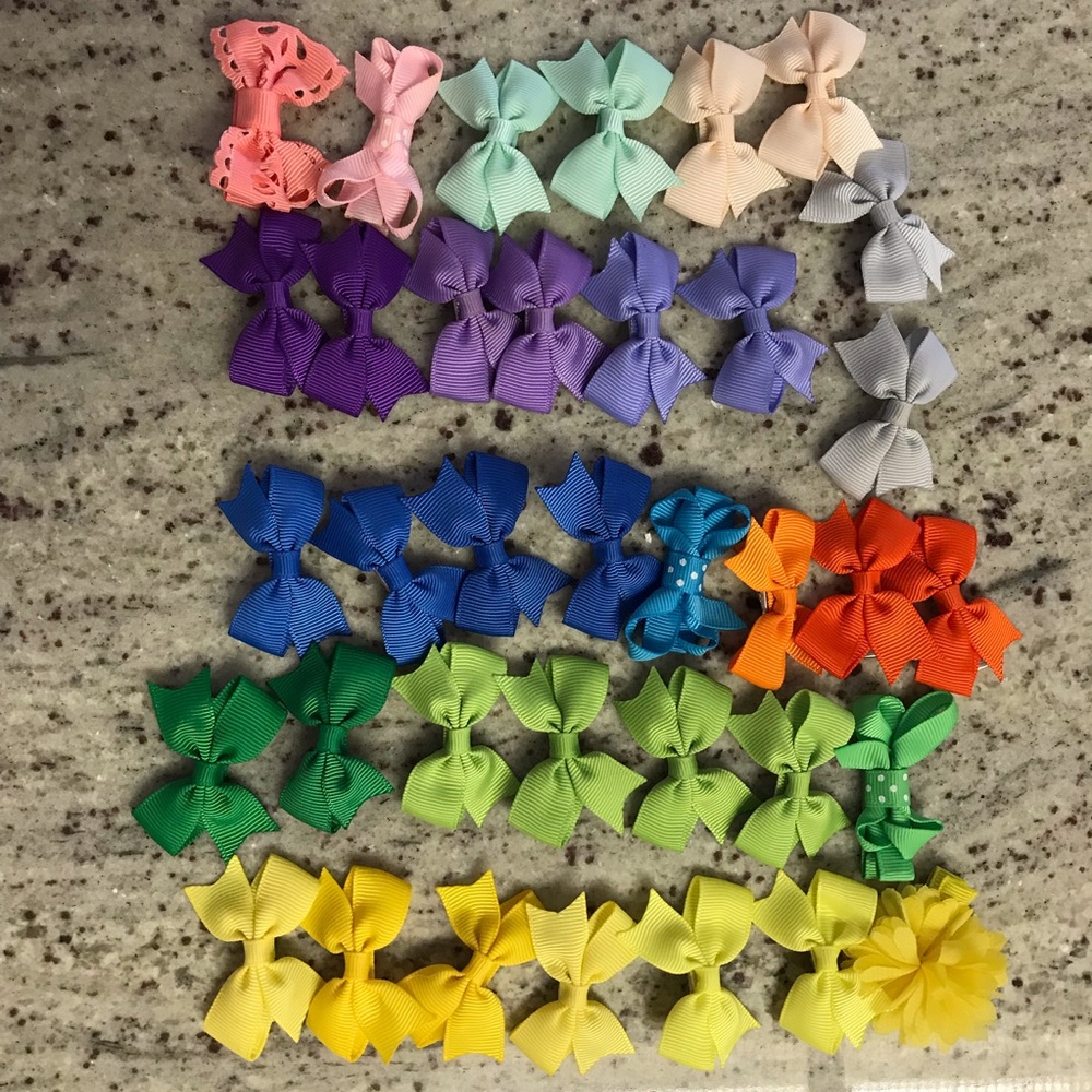 36 Bows, 2”, lots of colors!!!!!